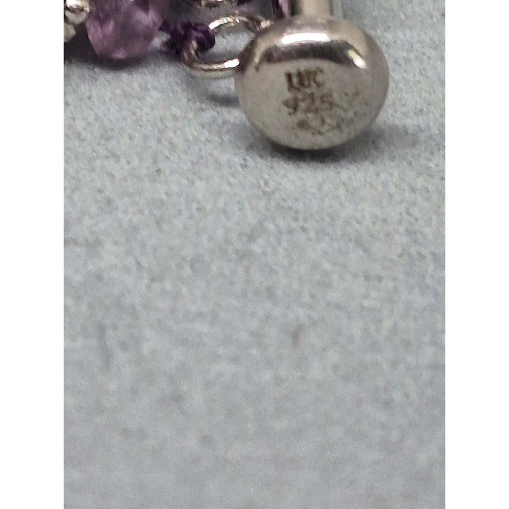 Abalone Necklace Paua Pearl Amethyst Garnet Multi Strand Iridescent Statement - Picture 12 of 16